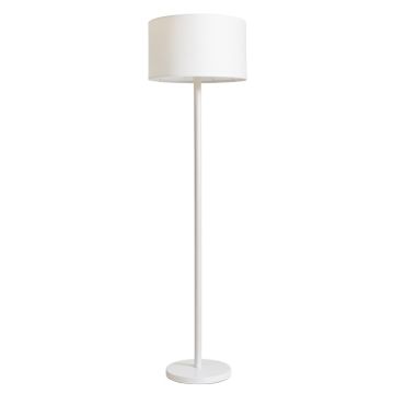 Ash Arc Floor Lamp With A Plain Fabric Shade