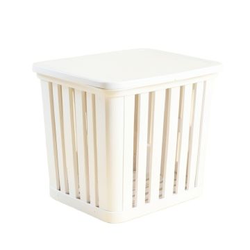 Aspen Bend Laundry Hamper - White