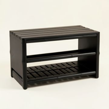 Laurel Dell Shoe Storage Bench - Black (synthetic illustration; no displayed measurements)
