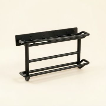 Navasota 7 Bottle Wall Mounted Wine Bottle And Glass Rack (synthetic illustration; no displayed measurements)