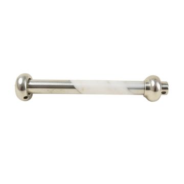 Faux Marble Ball Decorative Single Curtain Rod