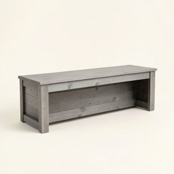 Stone Crest Narrow Outdoor Storage Bench - Gray (synthetic illustration; no displayed measurements)