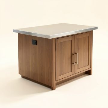 Jax Kitchen Island With Stainless Steel Top (synthetic illustration; no displayed measurements)