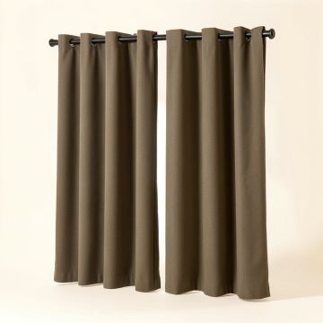 Soumakis Cotton Blend Solid Color Room Darkening Grommet Curtain Panels (synthetic illustration; no displayed measurements)