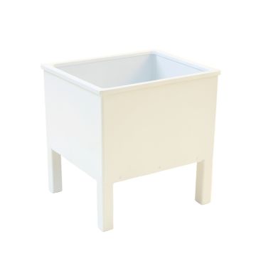 Wren Bridge Empty Raised Planter - White
