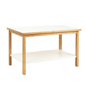 Willow Branch Empty Workshop Workbench - White