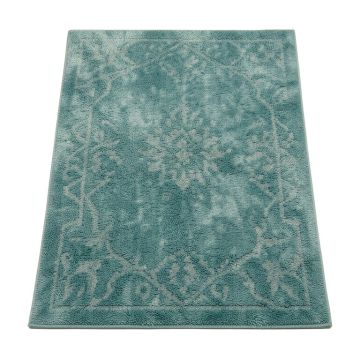 Hagerman Filigree Textured Power Loom Teal Rug