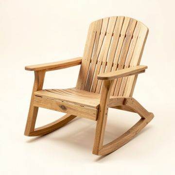 Jarrard Solid Acacia Wood Patio Rocking Chair (synthetic illustration; no displayed measurements)