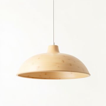 Spruce Crest Pendant Light Suspended From One Plain Cable - Beige (synthetic illustration; no displayed measurements)