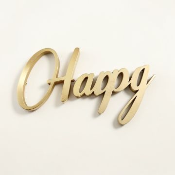 Cursive Word Happy Sign Wall Décor (synthetic illustration; no displayed measurements)