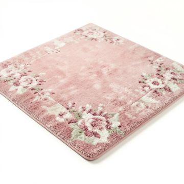 Honfleur Floral Tufted Shag Wool Pink Area Rug (synthetic illustration; no displayed measurements)