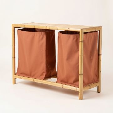 Hill Bridge Laundry Sorting Station With Plain Removable Bags - Terracotta (synthetic illustration; no displayed measurements)