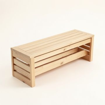 Alder Canyon Narrow Outdoor Storage Bench - Beige (synthetic illustration; no displayed measurements)