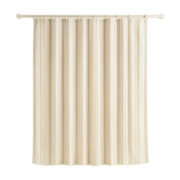 Meadow Canyon Shower Curtain Hanging Flat From A Plain Rod - Ivory