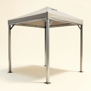 10 Ft. W X 10 Ft. D Aluminum Pergola With Canopy (synthetic illustration; no displayed measurements)