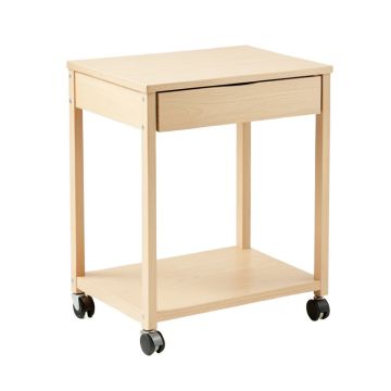 Maple Bridge Empty Rolling Workshop Cart - Beige