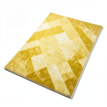 Classic Geometric Ombre Yellow Area Rug (synthetic illustration; no displayed measurements)