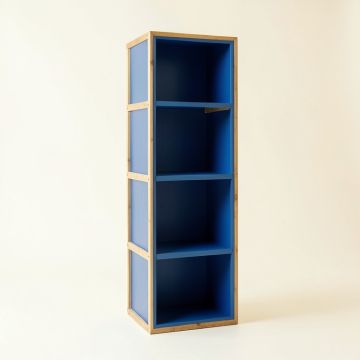 Shore Canyon Narrow Cubby Tower - Blue (synthetic illustration; no displayed measurements)
