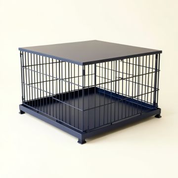 Fern Canyon Empty Furniture-Style Pet Crate - Navy (synthetic illustration; no displayed measurements)