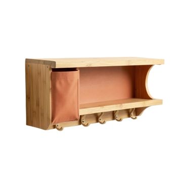 Oak Dell Wall-Mounted Entryway Organizer Shelf - Terracotta