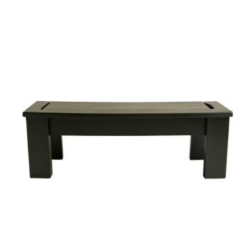 Bay Canyon Narrow Outdoor Storage Bench - Black