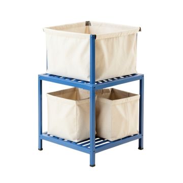 Flint Brook Laundry Sorting Station With Plain Removable Bags - Blue