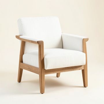 Willow Edge Upholstered Armchair - White (synthetic illustration; no displayed measurements)