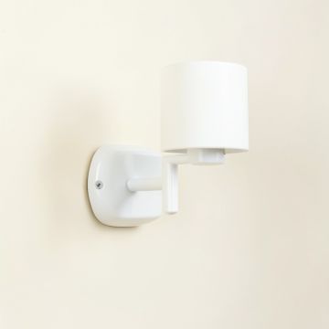 Slate Bridge Wall Sconce Mounted On A Plain Wall - White (synthetic illustration; no displayed measurements)