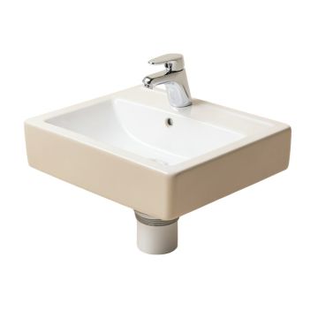 Vitreous China Rectangular Undermount Bathroom Sink With Overflow And Drain Assembly