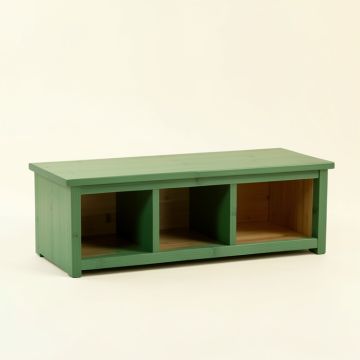 Meadow Crest Shoe Storage Bench - Green (synthetic illustration; no displayed measurements)