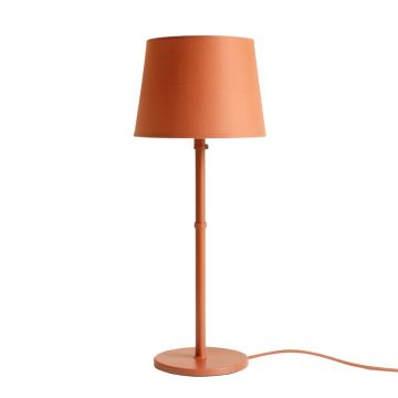 Dune Canyon Floor Lamp With A Plain Fabric Shade - Terracotta