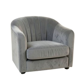 Olive Arc Upholstered Armchair - Gray