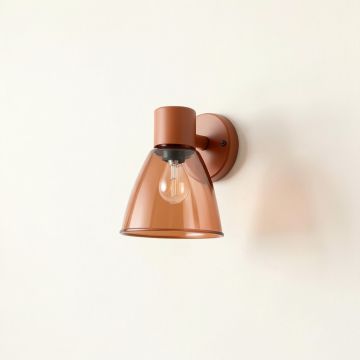 Fern Arc Wall Sconce Mounted On A Plain Wall (synthetic illustration; no displayed measurements)