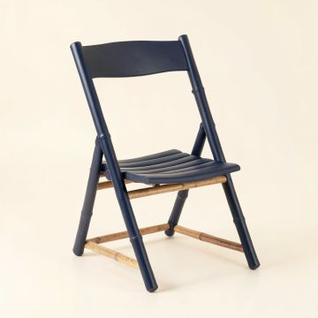 Laurel Crest Folding Outdoor Chair - Navy (synthetic illustration; no displayed measurements)