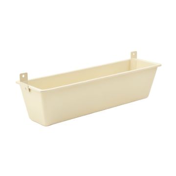 Oak Branch Empty Railing Planter With Integral Brackets - Cream