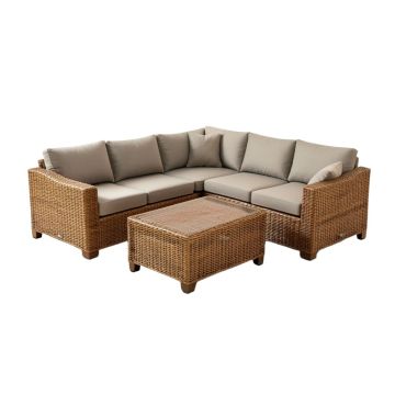 Bain 8 Piece Rattan Sectional Seating Group With Cushions