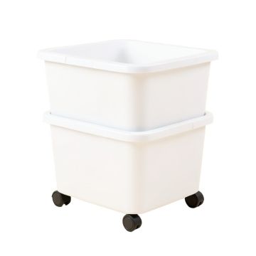 2 Tier Plastic Laundry Hamper With Wheels