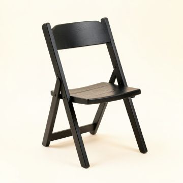 Juniper Crossing Folding Outdoor Chair - Black (synthetic illustration; no displayed measurements)
