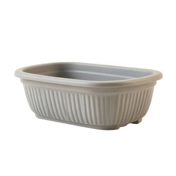 Alder Crossing Empty Railing Planter With Integral Brackets - Gray