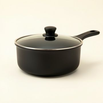 Cook N Home 3 Qt . Non- Stick Sauce Pan With Lid (synthetic illustration; no displayed measurements)