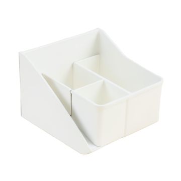 Cedar Bend Empty Coffee-Station Organizer - White