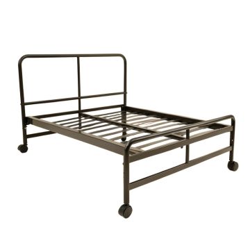 Caulkins Heavy Duty Adjustable Metal Bed Frame With Double Rail Center Bar And 7-Locking Rug Rollers