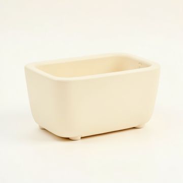 Olive Bend Empty Railing Planter With Integral Brackets - Ivory (synthetic illustration; no displayed measurements)