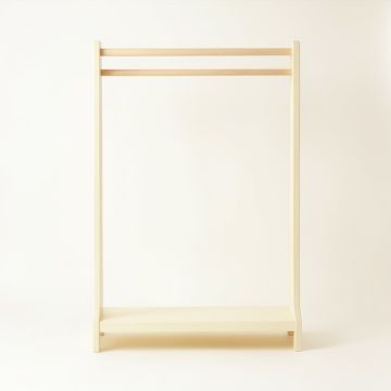 Spruce Crest Empty Garment Rack - Cream (synthetic illustration; no displayed measurements)