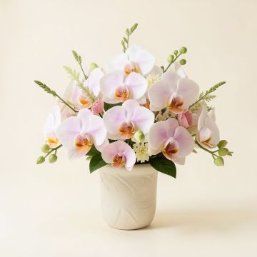 Artificial Orchids Floral Arrangement (synthetic illustration; no displayed measurements)