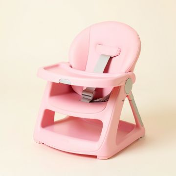 Baby Seat Booster High Chair -Portable Space Saver High Chair Toddler Booster Seat - Portable High Chair Pop-N-Sit Folding Booster Feeding Chair - Safety Belt/Food Tray/Travel Bag (synthetic illustration; no displayed measurements)