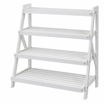 Shore Branch Empty Seed-Starting Shelving Unit Without Lights - White