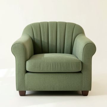 Willow Crest Upholstered Armchair - Green (synthetic illustration; no displayed measurements)