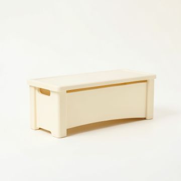 Vale Bend Narrow Outdoor Storage Bench - Ivory (synthetic illustration; no displayed measurements)