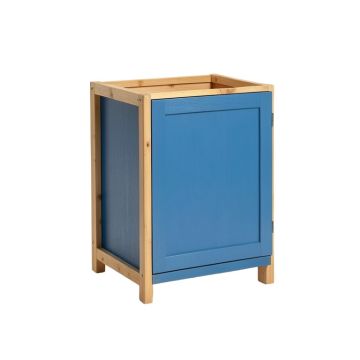 Field Bend Freestanding Pull-Out Hamper Cabinet - Blue